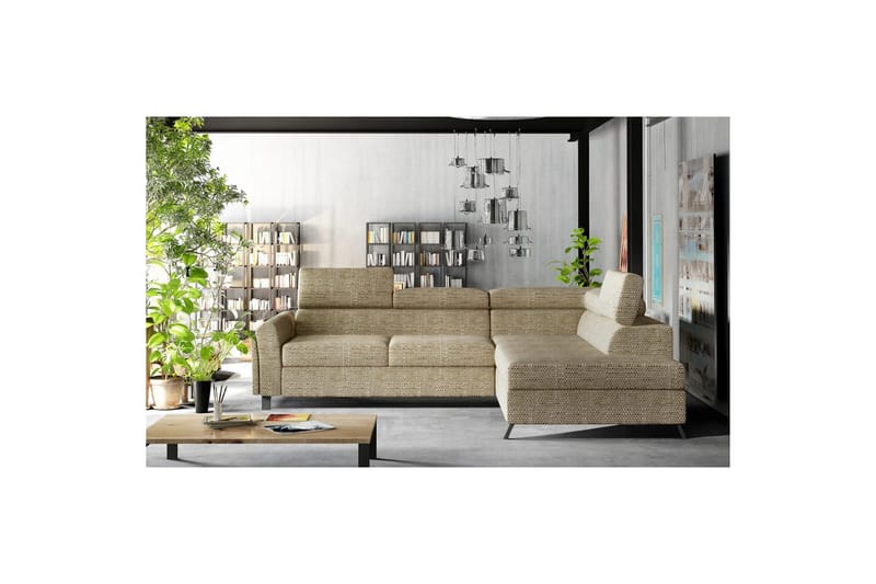 Hörnsoffa Eltap Kairos 265x200x92 cm - Berlin 03, Beige, Höger - Möbler - Vardagsrum - Bäddsoffor