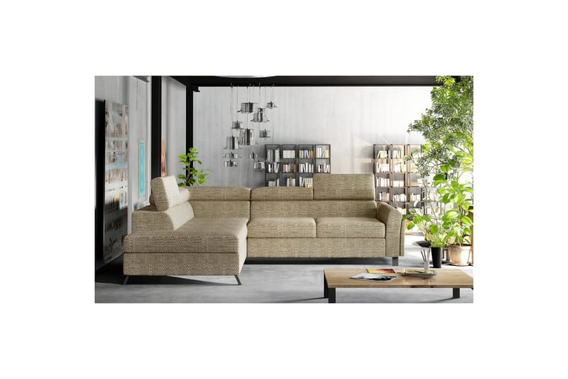 Hörnsoffa Eltap Kairos 265x200x92 cm - Berlin 03, Beige, Vänster - Möbler - Vardagsrum - Bäddsoffor