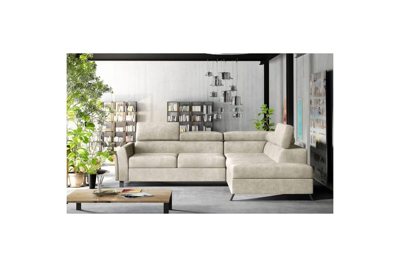 Hörnsoffa Eltap Kairos 265x200x92 cm, Dora 21, Beige, Höger