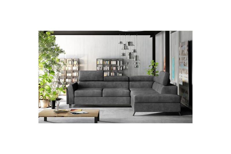 Hörnsoffa Eltap Kairos 265x200x92 cm - Dora 95, Mörkgrå, Höger - Möbler - Vardagsrum - Bäddsoffor
