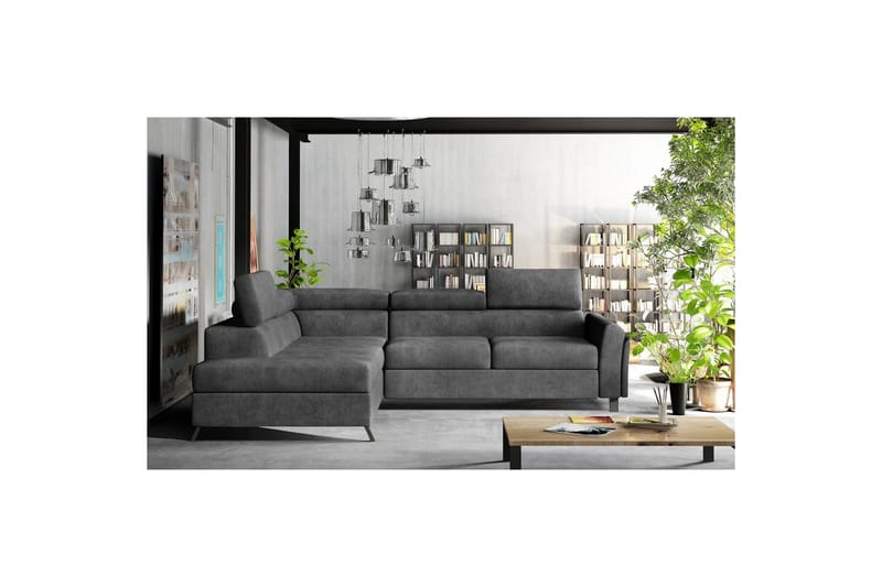 Hörnsoffa Eltap Kairos 265x200x92 cm - Dora 95, Mörkgrå, Vänster - Möbler - Vardagsrum - Bäddsoffor