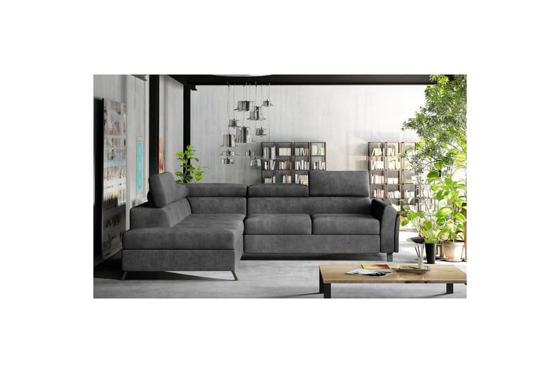 Hörnsoffa Eltap Kairos 265x200x92 cm - Dora 95, Mörkgrå, Vänster - Möbler - Vardagsrum - Bäddsoffor