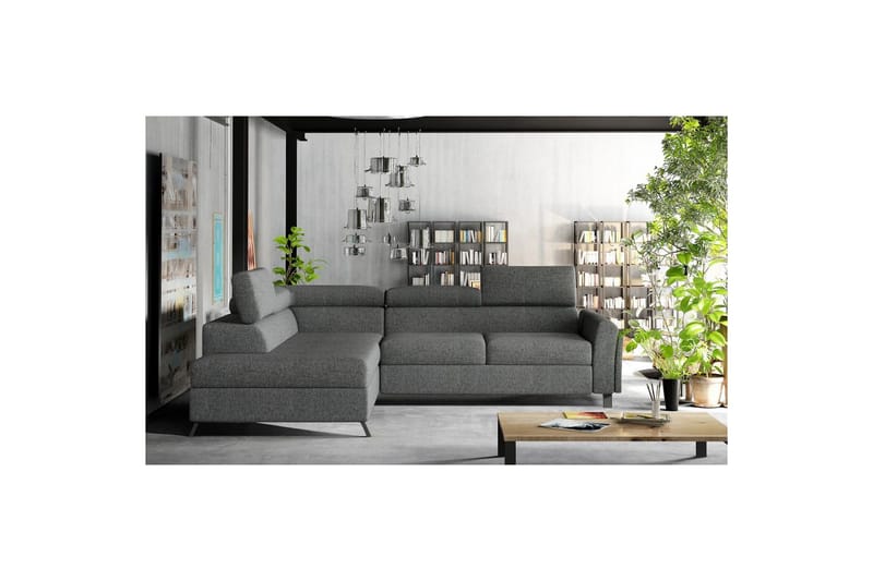 Hörnsoffa Eltap Kairos 265x200x92 cm - Inari 96, Mörkgrå, Vänster - Möbler - Vardagsrum - Bäddsoffor