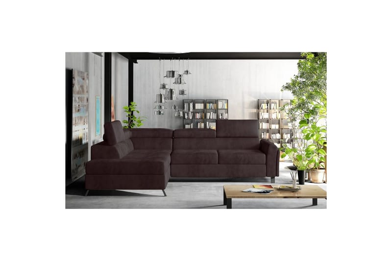 Hörnsoffa Eltap Kairos 265x200x92 cm - Kronos 06, Brun, Vänster - Möbler - Vardagsrum - Bäddsoffor