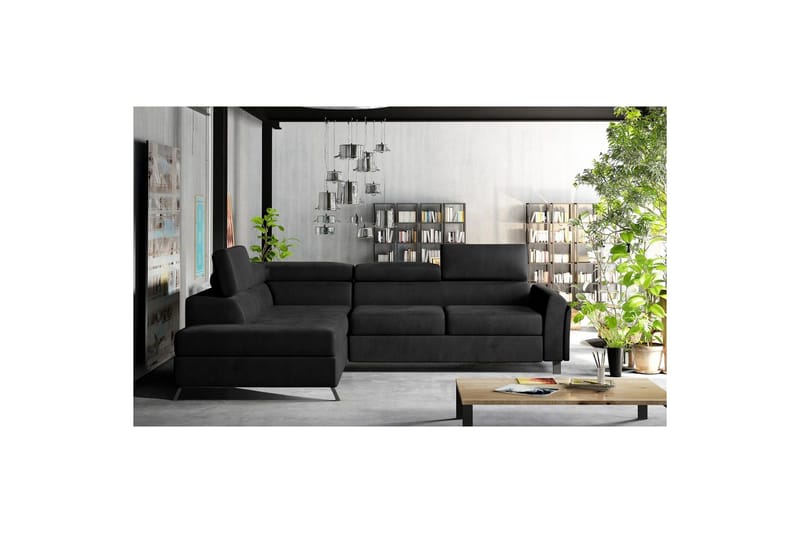 Hörnsoffa Eltap Kairos 265x200x92 cm - Mat Velvet 99, Blå, Vänster - Möbler - Vardagsrum - Bäddsoffor