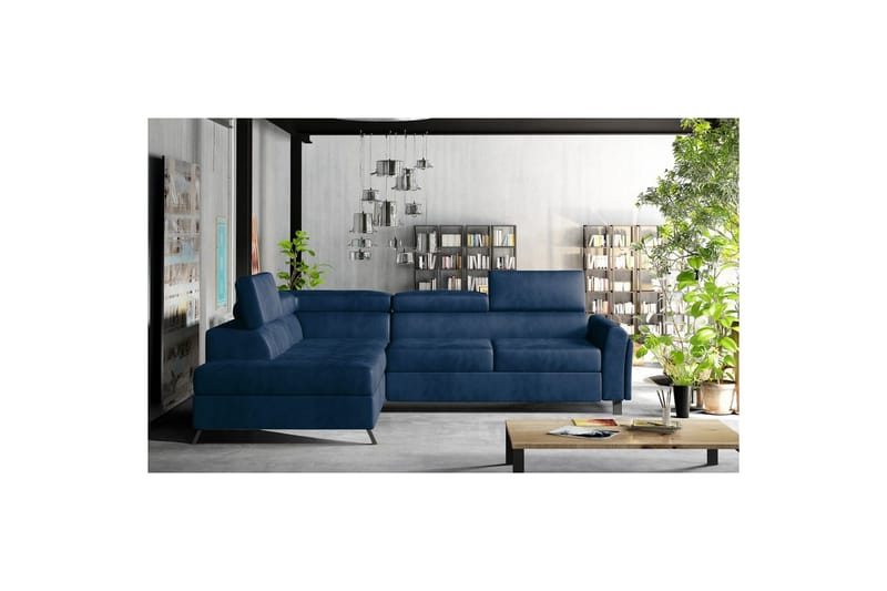 Hörnsoffa Eltap Kairos 265x200x92 cm - Monolit 77, Blå, Vänster - Möbler - Vardagsrum - Bäddsoffor