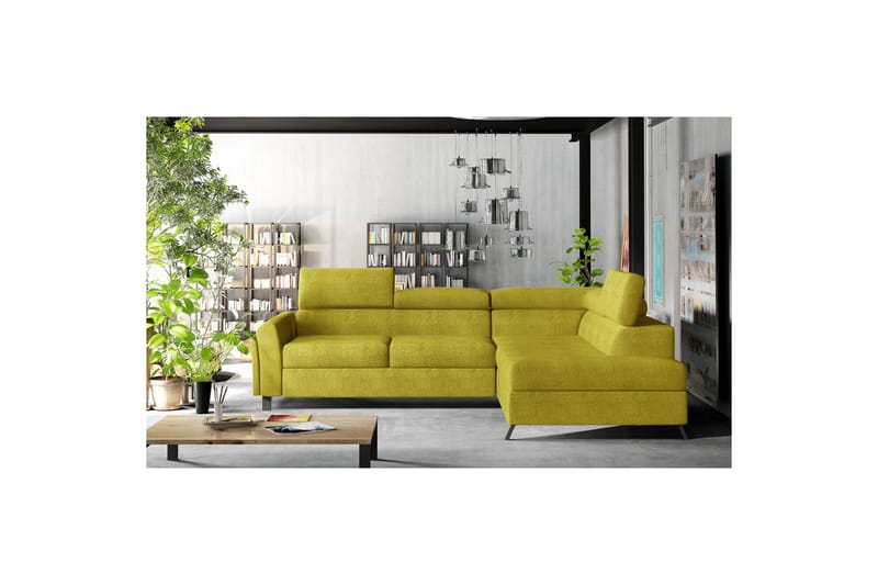 Hörnsoffa Eltap Kairos 265x200x92 cm - Omega 68, Gul, Höger - Möbler - Vardagsrum - Bäddsoffor