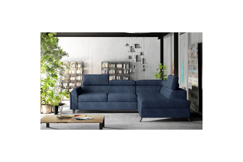 Hörnsoffa Eltap Kairos 265x200x92 cm, Omega 86, Blå, Höger