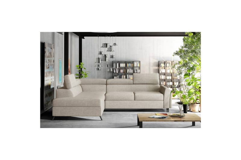 Hörnsoffa Eltap Kairos 265x200x92 cm - Överdrag 02, Ljusgrå, Vänster - Möbler - Vardagsrum - Bäddsoffor