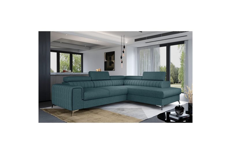 Hörnsoffa Eltap Laurence 278x205x92 cm - Grande 75, Grön, Höger - Möbler - Vardagsrum - Bäddsoffor