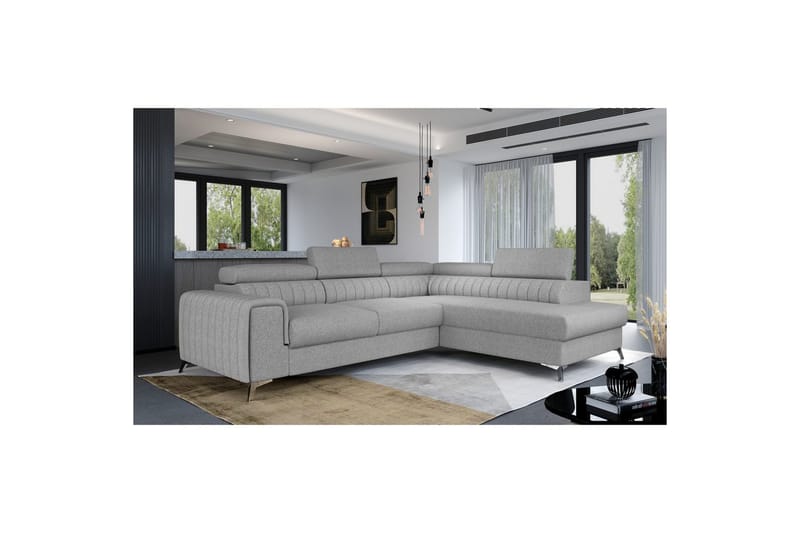 Hörnsoffa Eltap Laurence 278x205x92 cm - Grande 81, Grå, Höger - Möbler - Vardagsrum - Bäddsoffor
