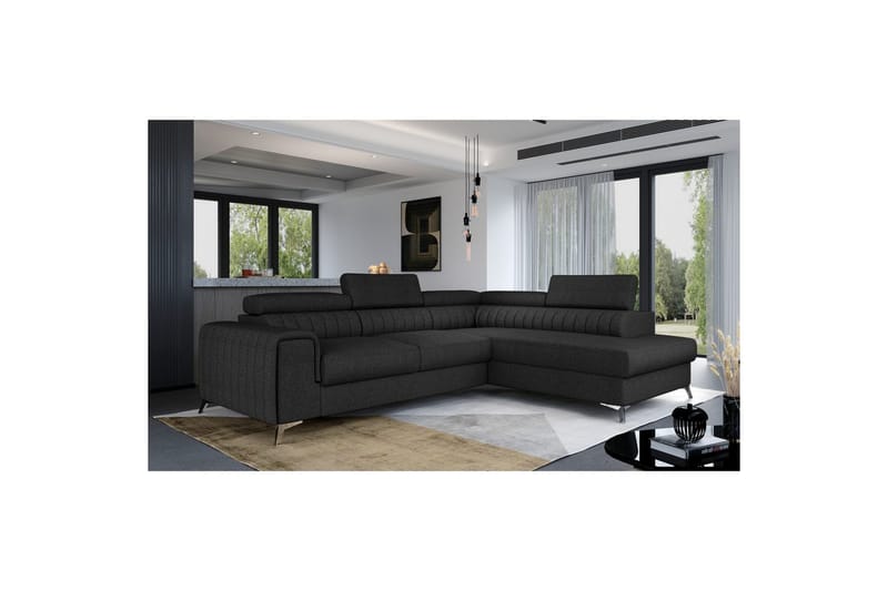 Hörnsoffa Eltap Laurence 278x205x92 cm - Inari 96, Mörkgrå, Höger - Möbler - Vardagsrum - Bäddsoffor