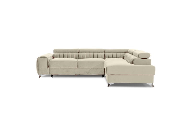Hörnsoffa Eltap Laurence 278x205x92 cm - Monolith 04, Ljus Beige, Höger - Möbler - Vardagsrum - Bäddsoffor