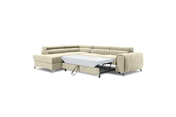 Hörnsoffa Eltap Laurence 278x205x92 cm - Monolith 04, Ljus Beige, Höger - Möbler - Vardagsrum - Bäddsoffor