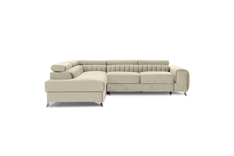 Hörnsoffa Eltap Laurence 278x205x92 cm - Monolith 04, Ljus Beige, Vänster - Möbler - Vardagsrum - Bäddsoffor