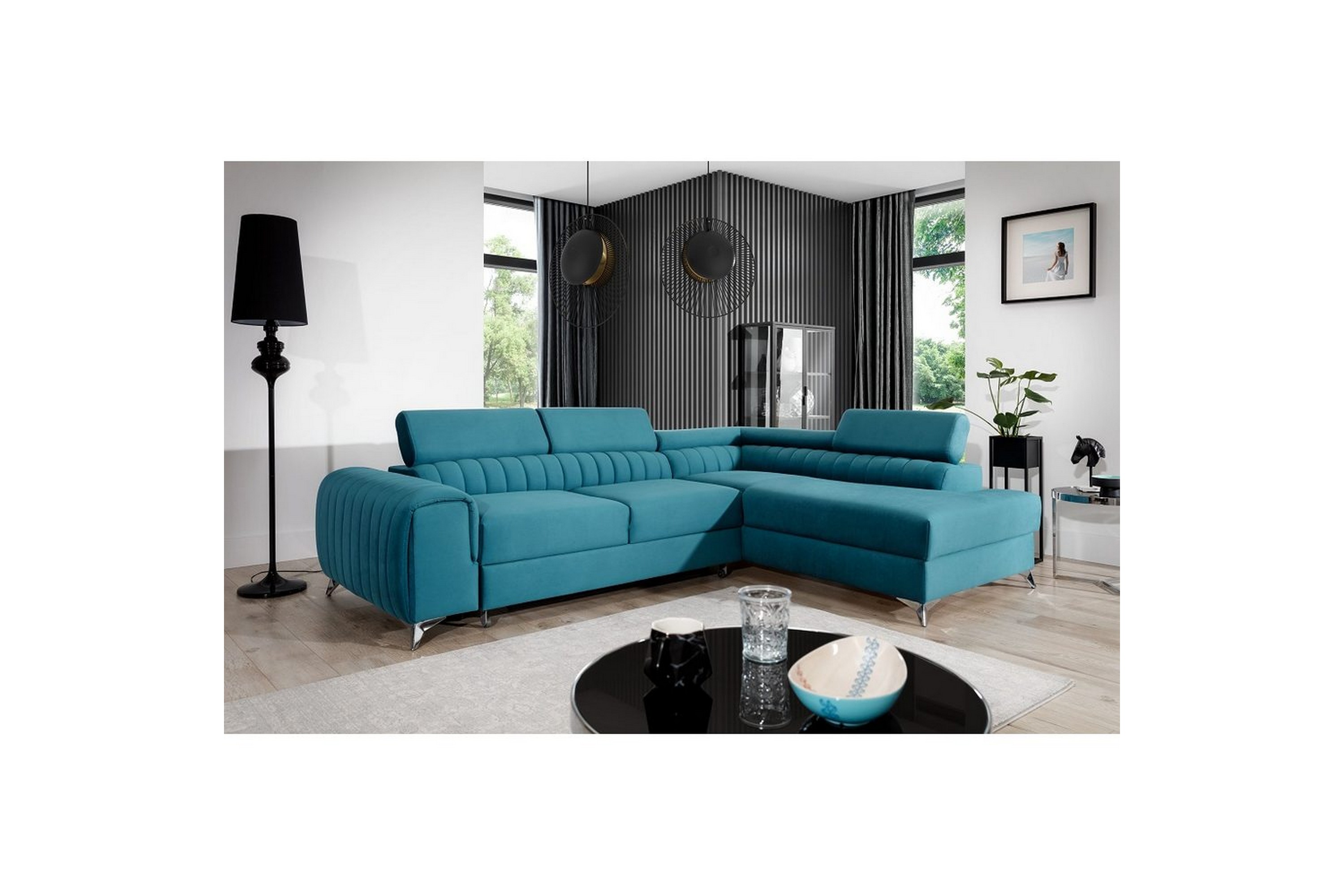 hörnsoffa eltap laurence 278x205x92 cm - solar 77, höger