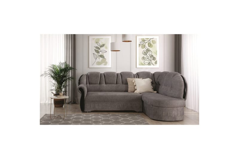 Hörnsoffa Eltap Lord 243x180x112 cm - Dora 21, Beige, Höger - Möbler - Vardagsrum - Bäddsoffor