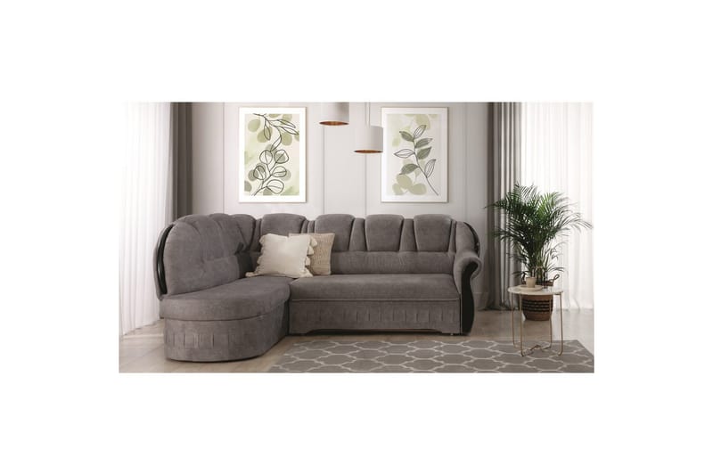 Hörnsoffa Eltap Lord 243x180x112 cm - Dora 21, Beige, Vänster - Möbler - Vardagsrum - Bäddsoffor