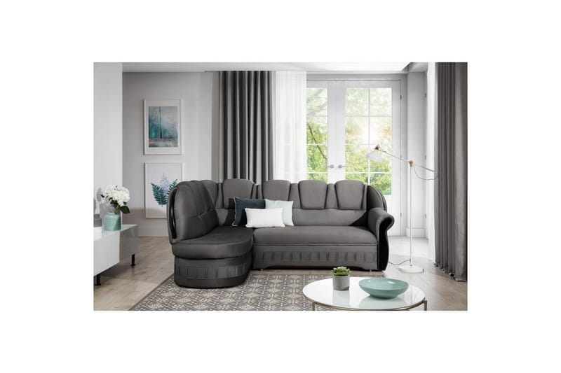 Hörnsoffa Eltap Lord 243x180x112 cm, Nube 5, Grå, Vänster