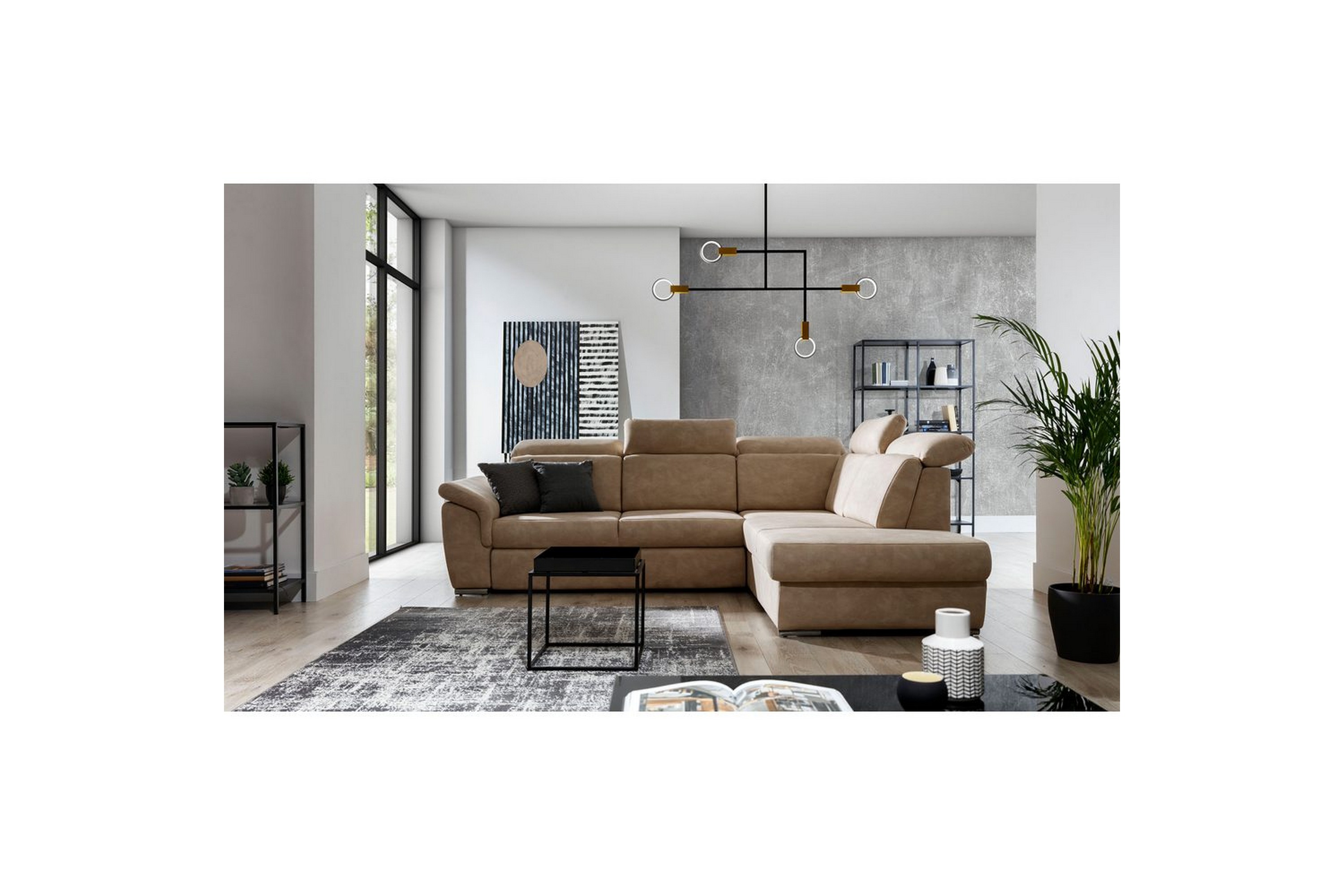 hörnsoffa eltap loreto 260x210x102 cm - dora 21, beige, höger