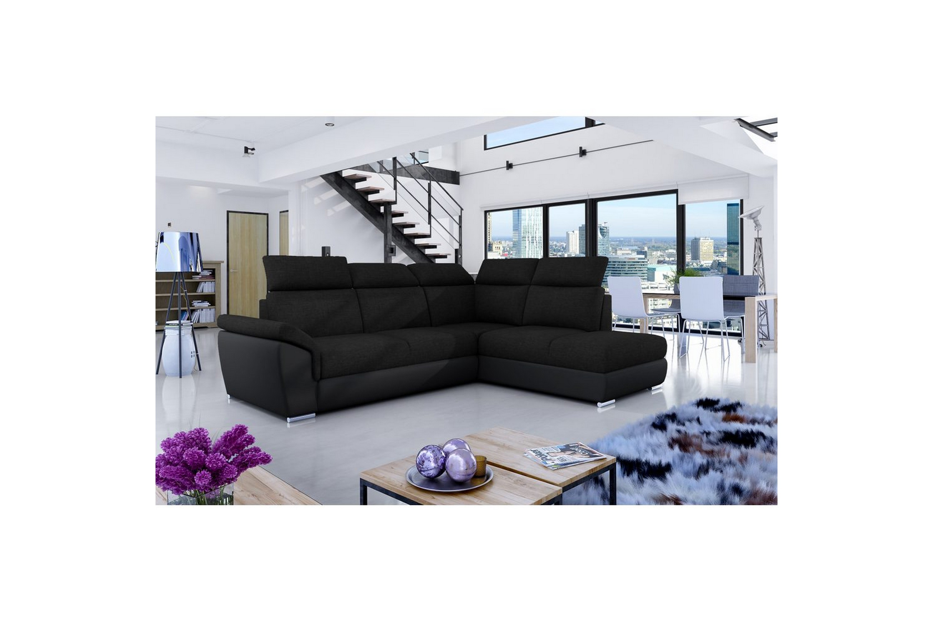 hörnsoffa eltap loreto 260x210x102 cm - sawana 14, soft 11, höger