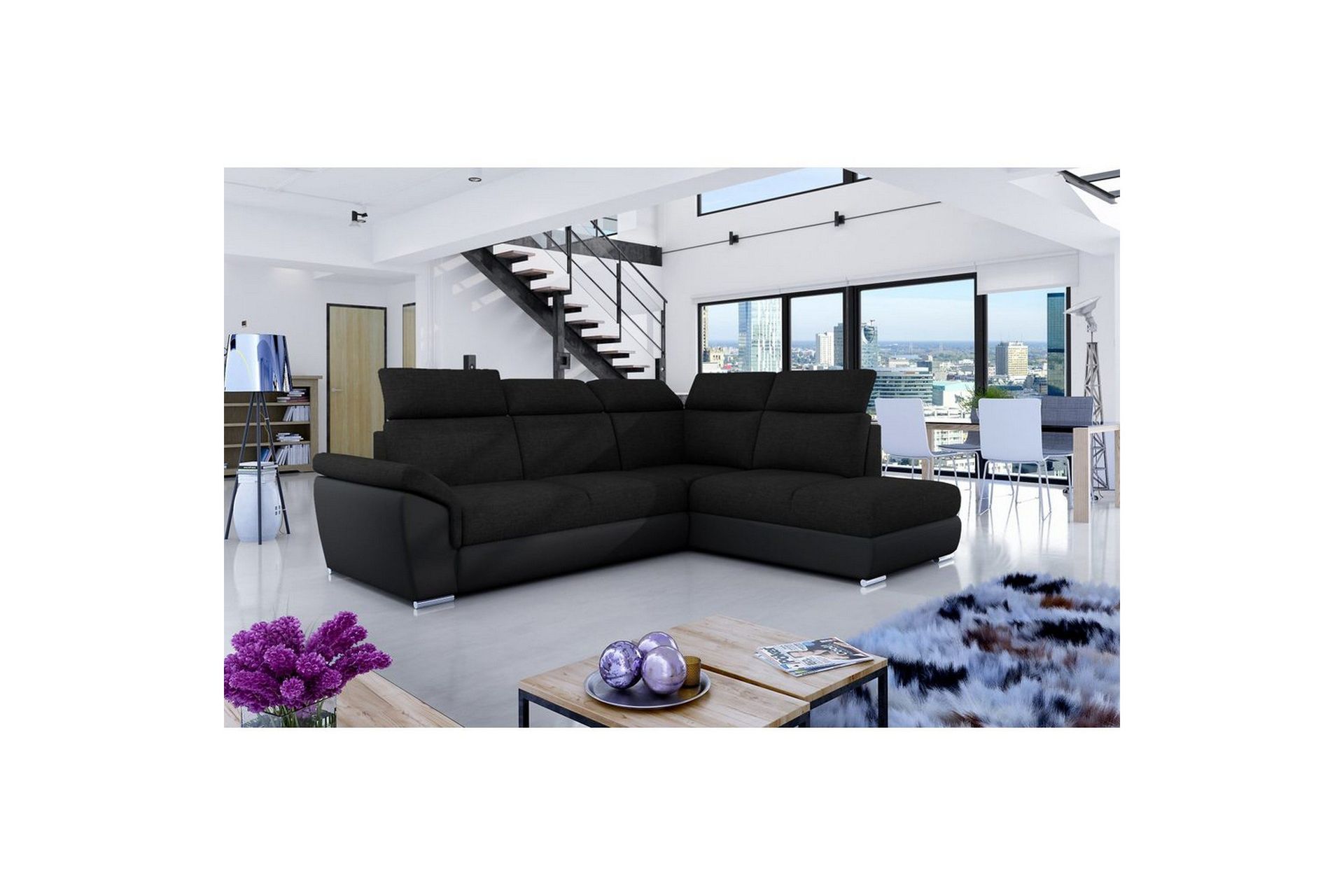 hörnsoffa eltap loreto 260x210x102 cm - sawana 14, soft 11, höger