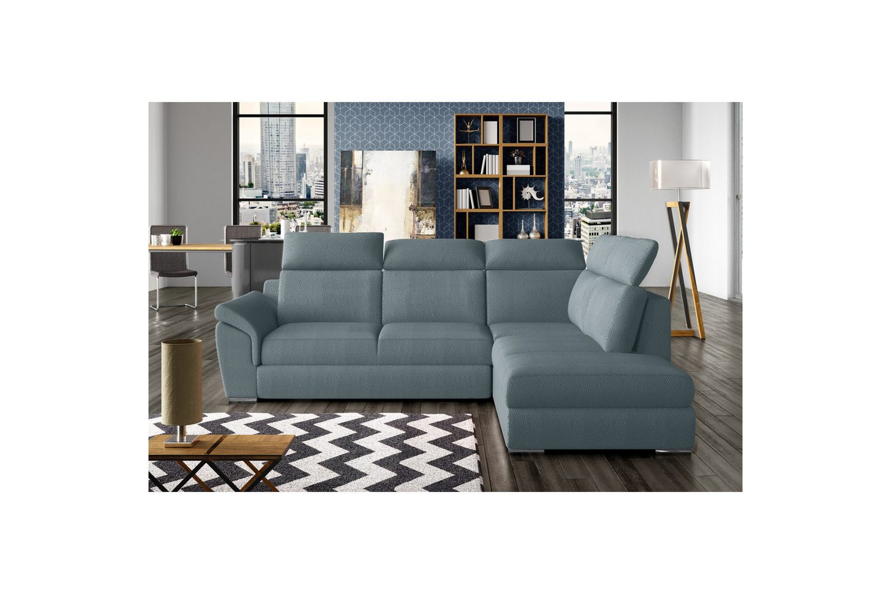 hörnsoffa eltap loreto 260x210x102 cm - solar 70, höger