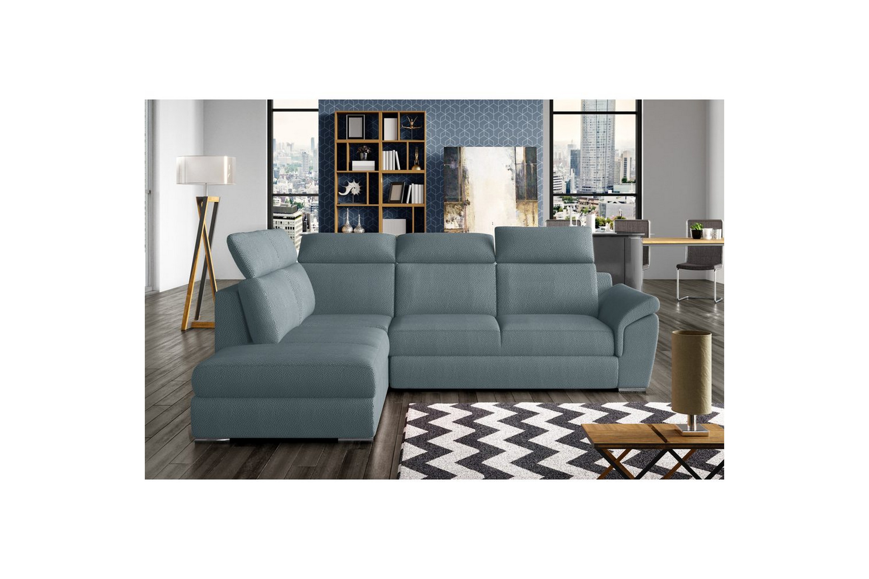 hörnsoffa eltap loreto 260x210x102 cm - solar 70, vänster