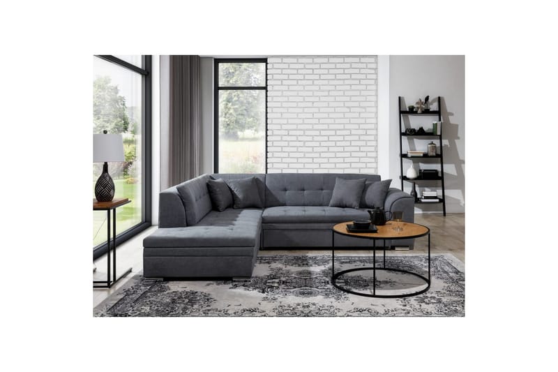 Hörnsoffa Eltap Pieretta 260x207x78 cm - Soro 93, Grå, Vänster - Möbler - Vardagsrum - Bäddsoffor