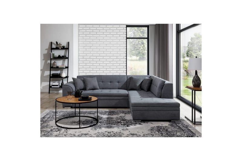 Hörnsoffa Eltap Pieretta 260x207x78 cm - Soro 93, Grå, Höger - Möbler - Vardagsrum - Bäddsoffor