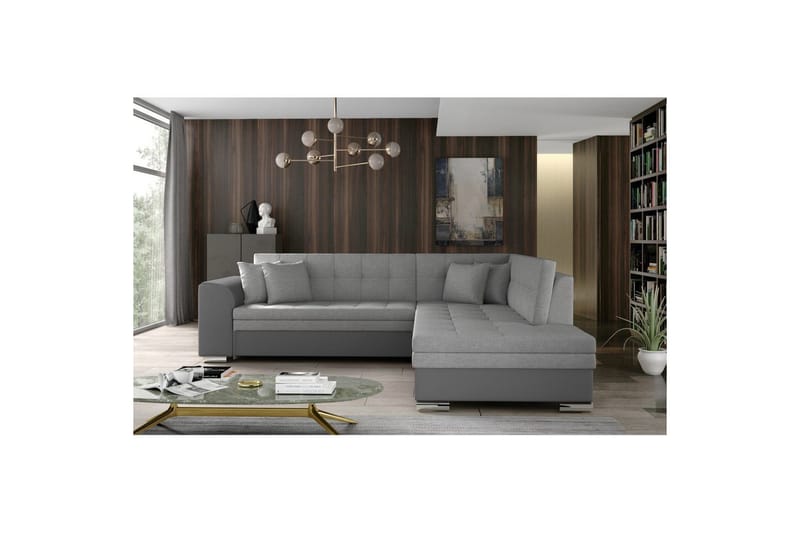 Hörnsoffa Eltap Pieretta 260x207x78 cm - Sawana 21, Soft 29, Grå, Höger - Möbler - Vardagsrum - Bäddsoffor