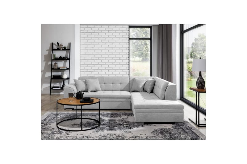 Hörnsoffa Eltap Pieretta 260x207x78 cm - Poco 3, Ljusgrå, Höger - Möbler - Vardagsrum - Bäddsoffor