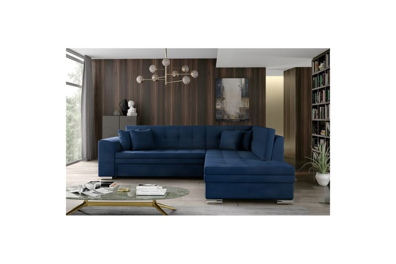 Hörnsoffa Eltap Pieretta 260x207x78 cm - Monolith 77, Blå, Höger - Möbler - Vardagsrum - Bäddsoffor