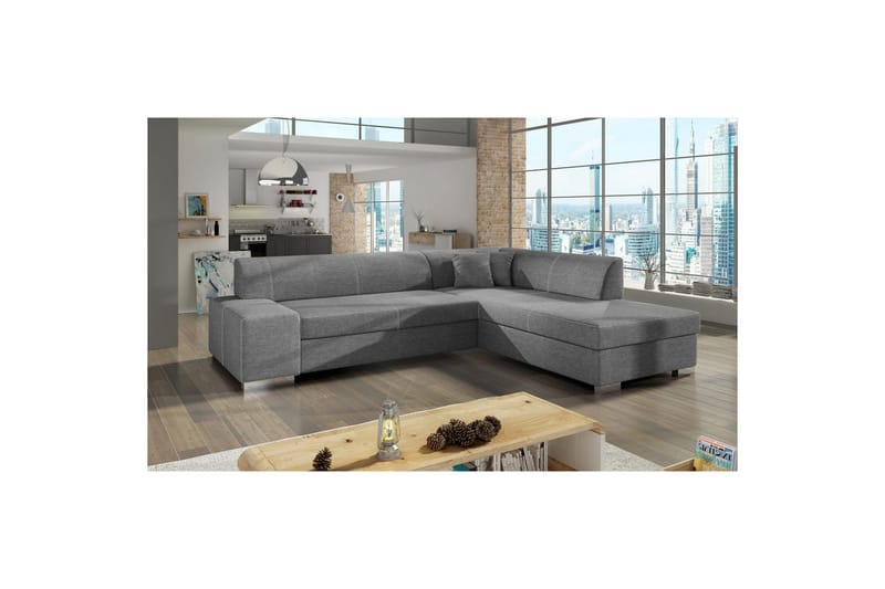 Hörnsoffa Eltap Porto 278x217x74 cm - Sawana 21, Grå, Höger - Möbler - Vardagsrum - Bäddsoffor