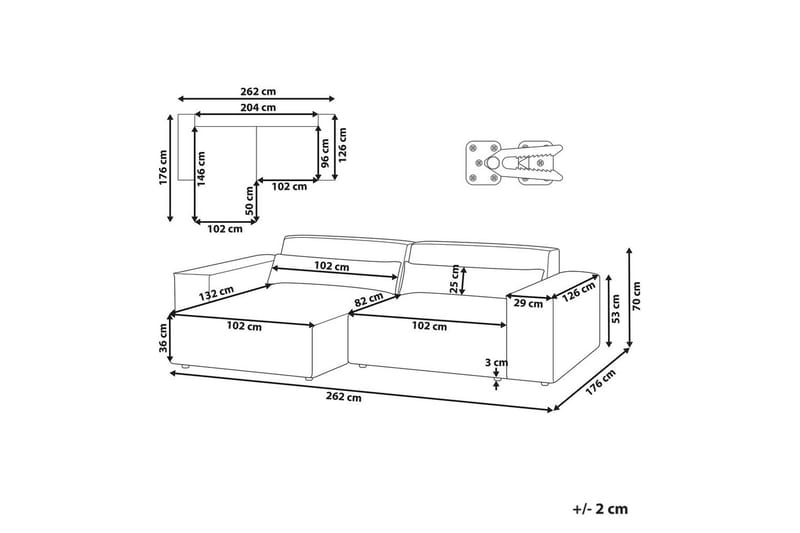 Hörnsoffa Hellnar Grå, Högervänd - Grå, Högervänd - Möbler - Vardagsrum - Soffgrupper