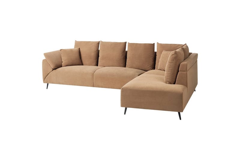 Hörnsoffa Lunner Brun, Svart - Brun, Svart - Möbler - Vardagsrum - Soffgrupper