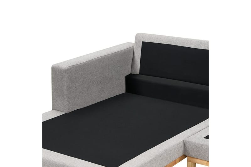 Hörnsoffa Siggard Grå, ljust trä - Grå, ljust trä - Möbler - Vardagsrum - Soffgrupper