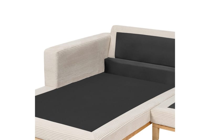 Hörnsoffa Siggard Ljusbeige, ljust trä - Ljusbeige, ljust trä - Möbler - Vardagsrum - Soffgrupper