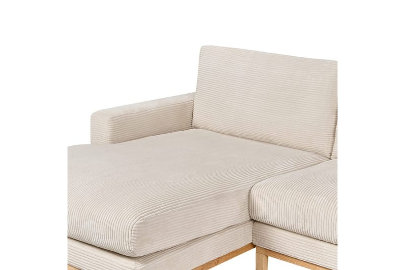 Hörnsoffa Siggard Ljusbeige, ljust trä - Ljusbeige, ljust trä - Möbler - Vardagsrum - Soffgrupper