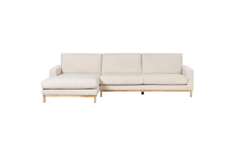 Hörnsoffa Siggard Ljusbeige, ljust trä - Ljusbeige, ljust trä - Möbler - Vardagsrum - Soffgrupper