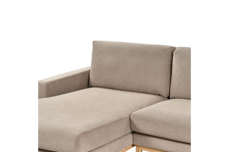 Hörnsoffa Siggard Taupe, ljust trä - Taupe, ljust trä - Möbler - Vardagsrum - Soffgrupper