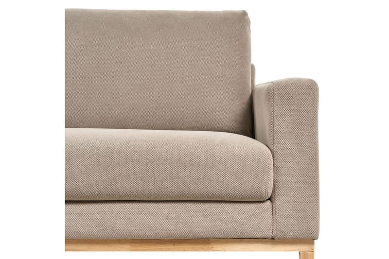 Hörnsoffa Siggard Taupe, ljust trä - Taupe, ljust trä - Möbler - Vardagsrum - Soffgrupper