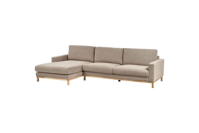 Hörnsoffa Siggard Taupe, ljust trä - Taupe, ljust trä - Möbler - Vardagsrum - Soffgrupper