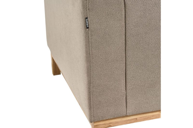 Hörnsoffa Siggard Taupe, ljust trä - Taupe, ljust trä - Möbler - Vardagsrum - Soffgrupper