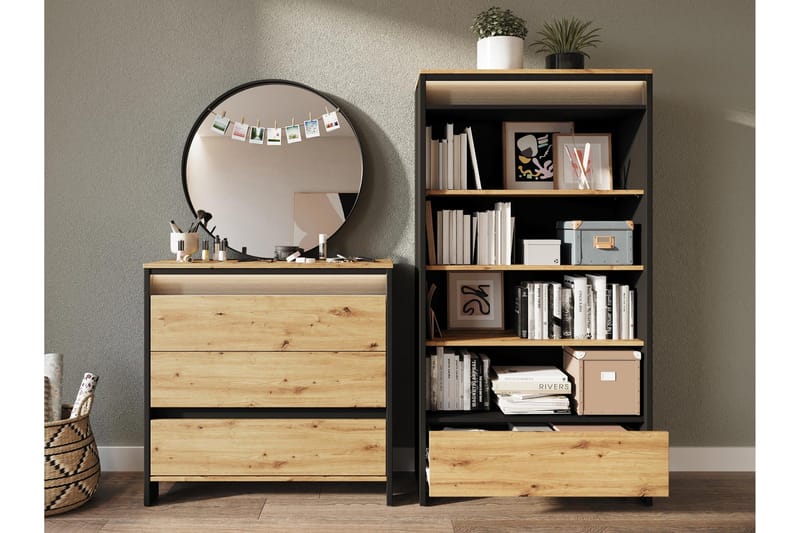 Huddinge Möbelset För Vardagsrum - Brun/Svart - Möbler - Vardagsrum - Möbelset för vardagsrum