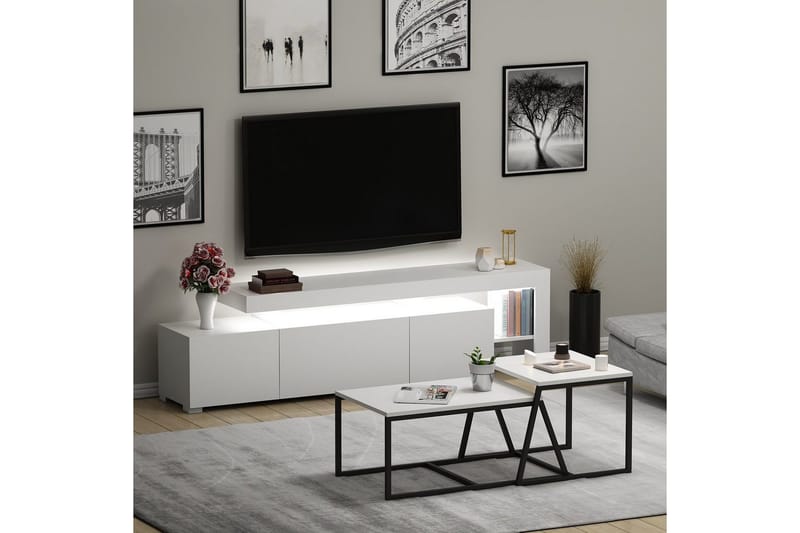Jurukovo Möbelset För Vardagsrum - Vit - Möbler - Vardagsrum - Möbelset för vardagsrum