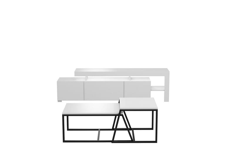 Jurukovo Möbelset För Vardagsrum - Vit - Möbler - Vardagsrum - Möbelset för vardagsrum