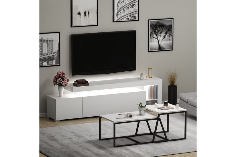 Jurukovo Möbelset För Vardagsrum - Vit - Möbler - Vardagsrum - Möbelset för vardagsrum