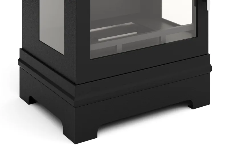 Corbo Liten Fristående Rektangulär Etanolkamin 59x35x45 cm i Stål och Glas - Svart - Möbler - Vardagsrum - Kamin - Skorstensfri kamin - Etanolkamin