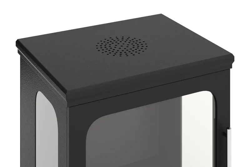 Corbo Liten Fristående Rektangulär Etanolkamin 59x35x45 cm i Stål och Glas - Svart - Möbler - Vardagsrum - Kamin - Skorstensfri kamin - Etanolkamin